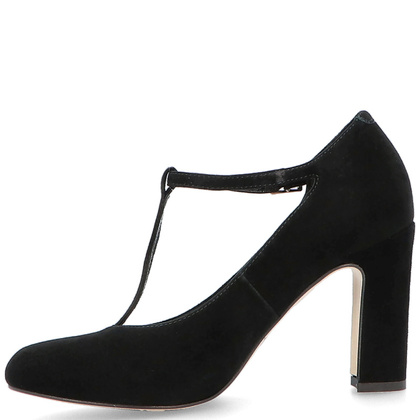 Czółenka z paskami - KOTYL 5931 CZARNE