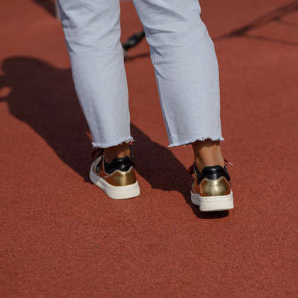 Sneakersy damskie premium - PINKO MANDY 01 ZŁOTE