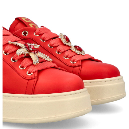 Sneakersy skórzane premium - GIO+ PIA300B CZERWONE