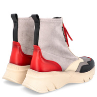 Hiszpańskie wysokie sneakersy z zamkiem - HISPANITAS CHI243628 SZARO-BEŻOWE