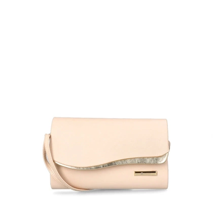 Prostokątna kopertówka wizytowa - TYMOTEO 132 JASNY BEŻ