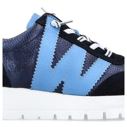 Hiszpańskie sneakersy premium - WONDERS A-2476 GRANATOWE