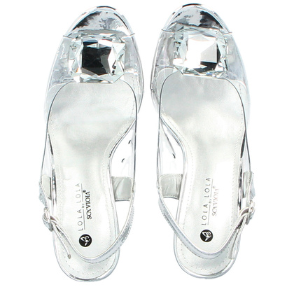 Sandały silikonowe - SCAVIOLA S-97 SREBRNE