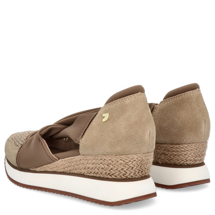 Hiszpańskie sneakersy na koturnie - GIOSEPPO 74059 BEŻOWE