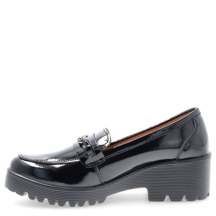 Lakierowane półbuty damskie na obcasie - FILIPPO DP4139/23 CZARNE