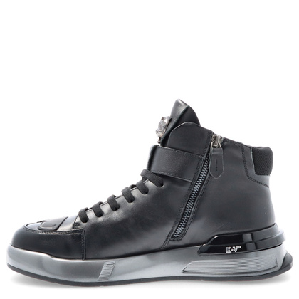 Męskie sneakersy za kostkę - JOHN DOUBARE R6576 CZARNE