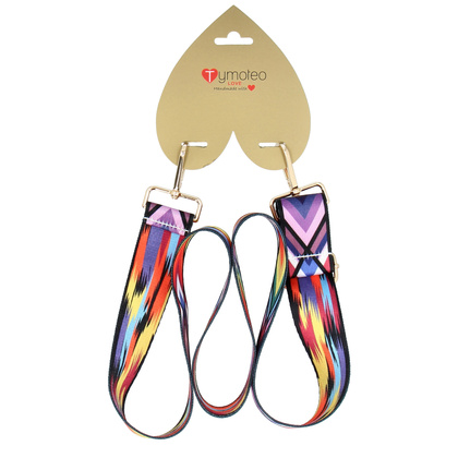 Wymienny dwustronny pasek do torebki - TYMOTEO LOVE 03 MUTLIKOLOR