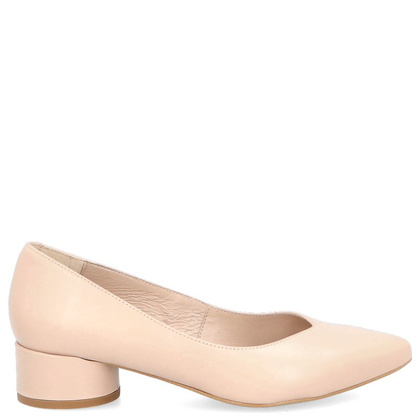 Czółenka na niskim obcasie - KOTYL 9921 BEŻOWE