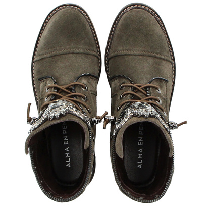 Hiszpańskie botki premium - ALMA EN PENA I240750 KHAKI