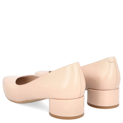 Czółenka na niskim obcasie - KOTYL 9921 BEŻOWE