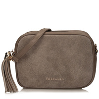 Klasyczna listonoszka ze skóry- TOSCANIO G88 CIEMNY BEŻ