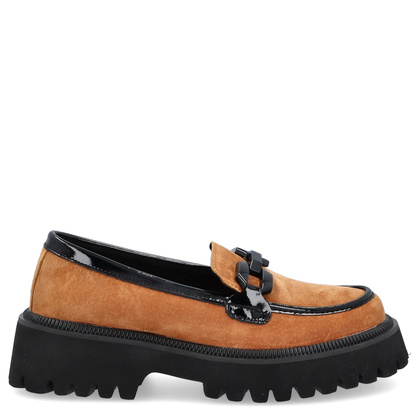 Eleganckie mokasyny z klamrą - FILIPPO DP6486/24 MUSZTARDOWE