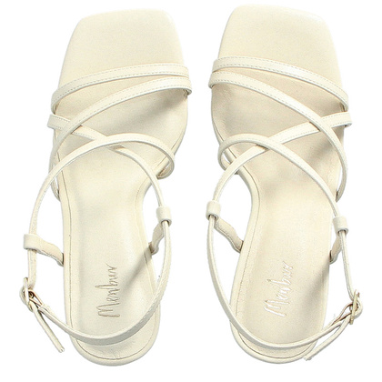 Sandały na ozdobnym słupku - MENBUR 23757 ECRU