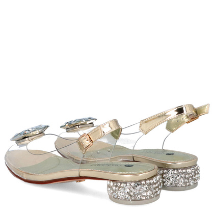 Sandały silikonowe płaskie - SCAVIOLA S-170 ZŁOTE