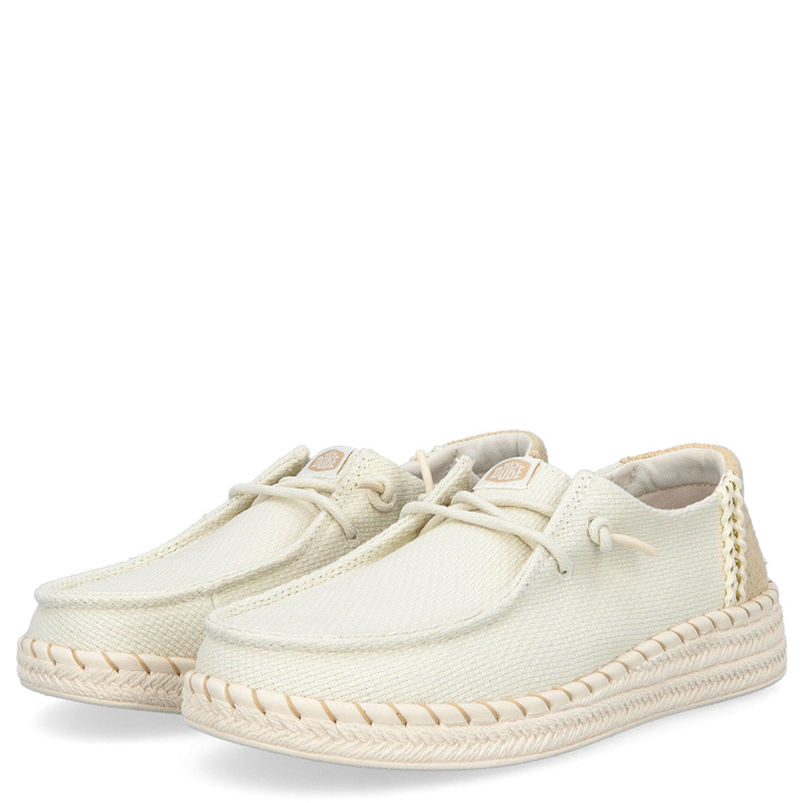 Lekkie pólbuty damskie - HEY DUDE WENDY ESPADRILLE WOVEN 43681 WHITE
