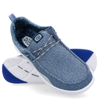 Lekkie półbuty męskie - HEY DUDE WALLY HEY20 MESH NIEBIESKIE