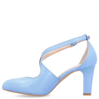 Taneczne czółenka ślubne - KOTYL 7079 NIEBIESKIE