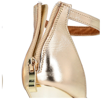 Sandały z paskiem wokół kostki - TYMOTEO P1016 ZŁOTE