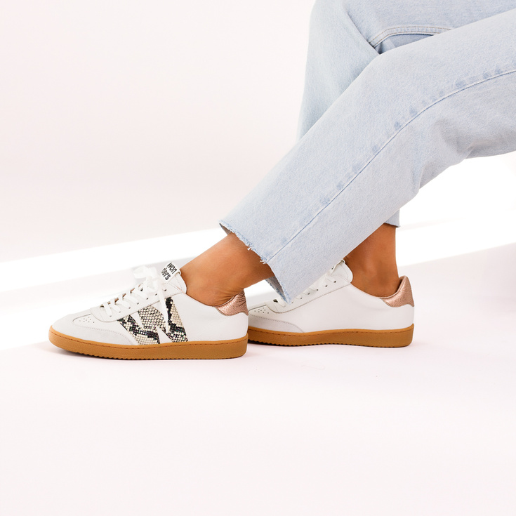 Hiszpańskie sneakersy premium - WONDERS A-2001 BIAŁE