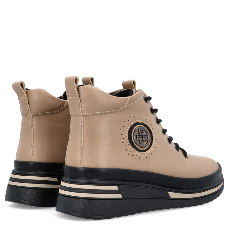 Damskie sneakersy ze skóry - FILIPPO DBT4215/25 BEŻOWE