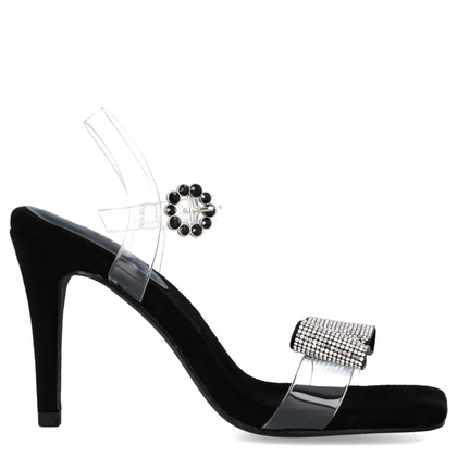 Silikonowe sandały z kokardką - MENBUR 23724 CZARNE