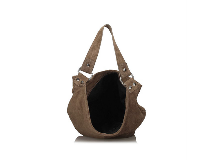 Torebka skórzana worek - TOSCANIO A284 CIEMNY BEŻ