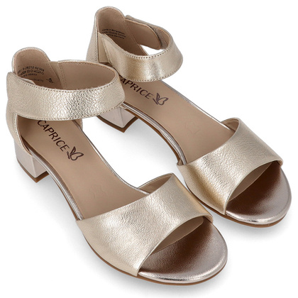 Sandały na niskim obcasie - CAPRICE 9-28212-42 ZŁOTE