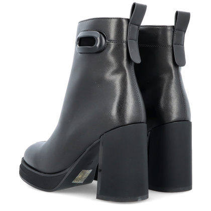 Skórzane botki na platformie - FILIPPO DBT6546/24 CZARNE