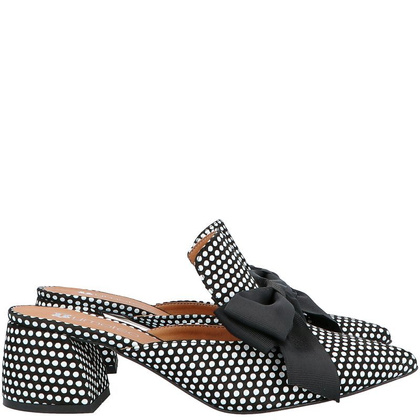 Klapki w groszki - TYMOTEO UTTI CZARNO BIAŁE