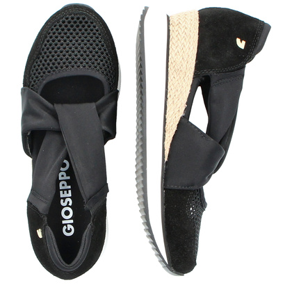 Hiszpańskie sneakersy na koturnie - GIOSEPPO 74059 CZARNE