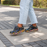 Zdobne sneakersy damskie - LAURA VITA NIKITO 09 GRANATOWE