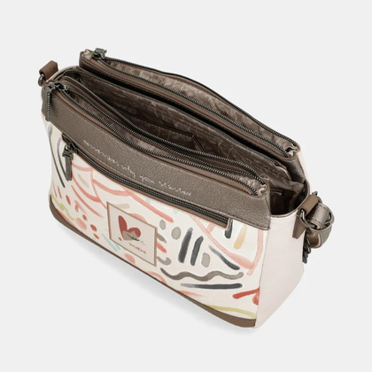 Torebka damska trzykomorowa - ANEKKE MUSE OLYMPIA 42743-184