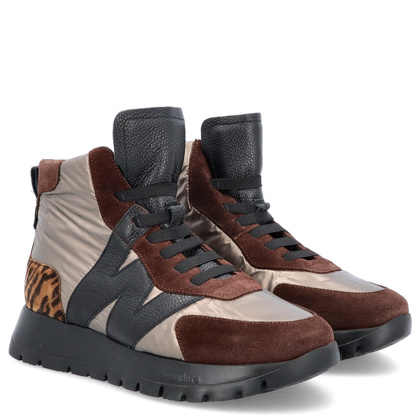 Hiszpańskie sneakersy za kostkę - WONDERS A-2471 MULTIKOLOR