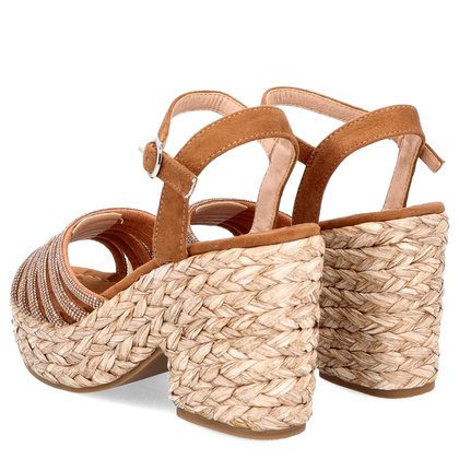 Sandały na platformie - LEJADE 3350 BRĄZOWE