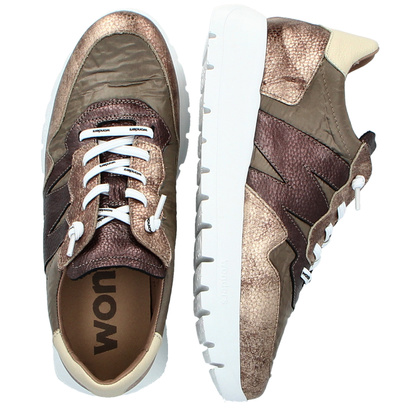 Hiszpańskie sneakersy premium - WONDERS A-2491 ZŁOTE