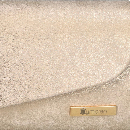 Prostokątna kopertówka damska - TYMOTEO 137 ZŁOTA