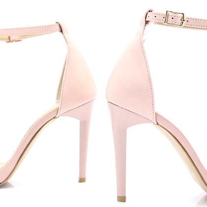 Eleganckie sandały, skóra - TYMOTEO LALI RÓŻOWE