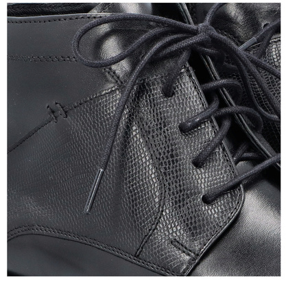 Eleganckie buty męskie zimowe - TAPI D-2372 CZARNE