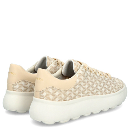 Lekkie sneakersy damskie - GEOX D.SPHERICA D55TCD BEŻOWE