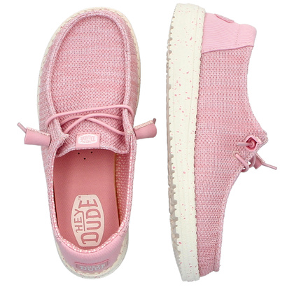 Lekkie półbuty damskie - HEY DUDE WENDY STRETCH SOX 41878 RÓŻOWE