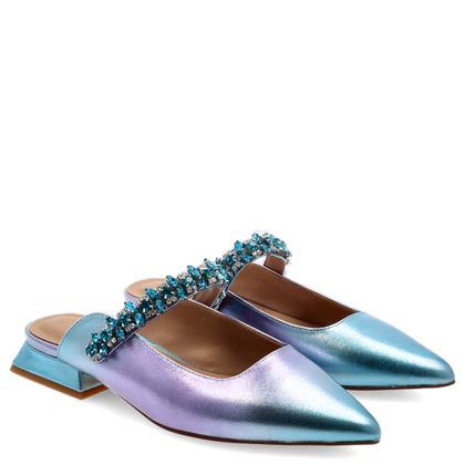 Klapki z zakrytymi palcami - ALMA EN PENA V240366 NIEBIESKIE