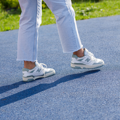 Sneakersy damskie - NEW BALANCE BBW550NED BIAŁO-ZIELONE