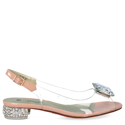 Sandały silikonowe płaskie - SCAVIOLA S-170 RÓŻOWE