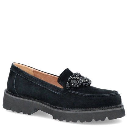 Eleganckie mokasyny z ozdobą - FILIPPO DP6167/24 BK