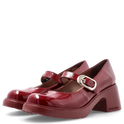 Wygodne czółenka na platformie - WONDERS E-7122 BORDOWE