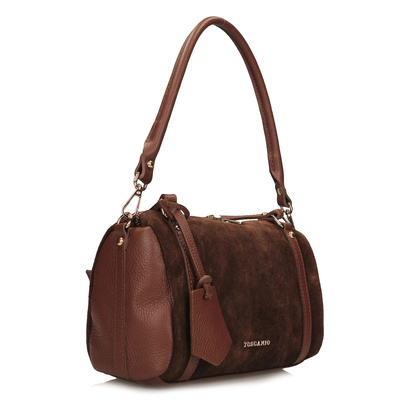 Torebka skórzana - TOSCANIO G163 BRĄZOWY