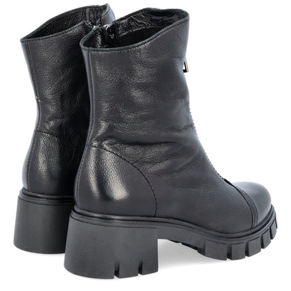 Wygodne botki ze skóry - SIMEN 3264A CZARNY