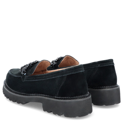 Eleganckie mokasyny z ozdobą - FILIPPO DP6167/24 BK