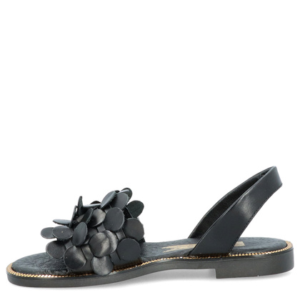 Damskie sandały ze skóry - LEMAR 40425 CZARNE