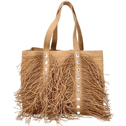 Pleciona torebka damska - SCAVIOLA TV-3 BEŻOWA